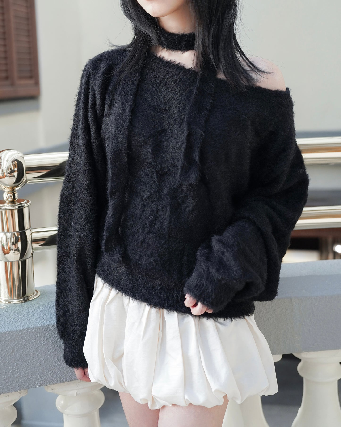 (SAMPLE SALE) Furry Tie Tops