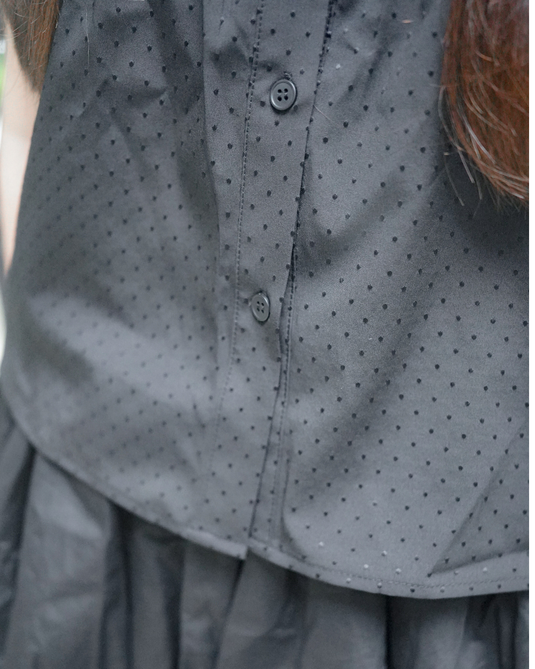 (SAMPLE SALE) Round Collar Shirt (Black)