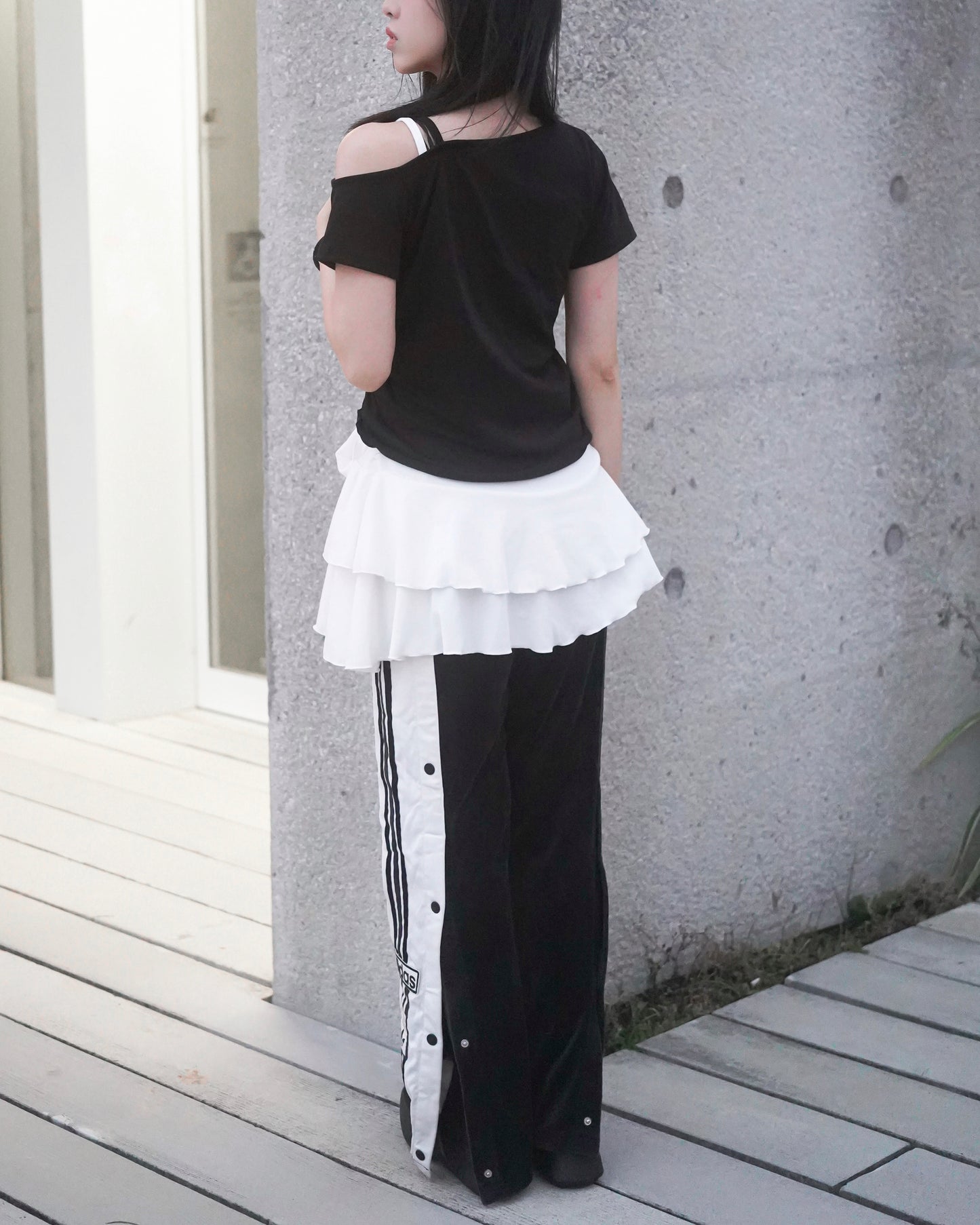 (SAMPLE SALE) Balletcore Ruffle Dress (Grey)